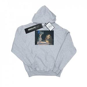 Disney Heren Lady en de Vagebond Spaghetti Slurp Hoodie L wit