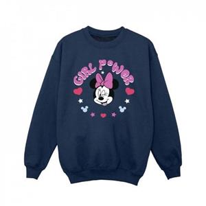 Disney meisjes Minnie Mouse Girl Power sweatshirt 12-13 zwart