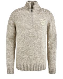 PME Legend Wolblend Half Zip Trui Ecru