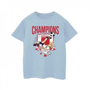 Looney Tunes meisjes Lola Football Champions katoenen T-shirt 3-4 Years wit