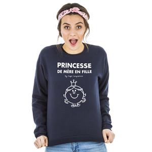 Monsieur Madame Damessweater - PRINSES VAN MOEDER TOT DOCHTER XS marineblauwe kleur