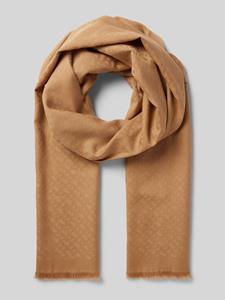 Boss Sjaal met labeldetail en wol, model 'Ledonio'