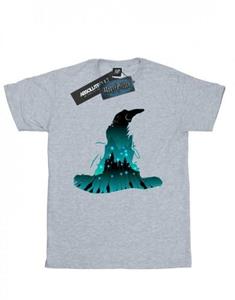 Harry Potter meisjes Zweinstein silhouet katoenen T-shirt 12-13 zwart