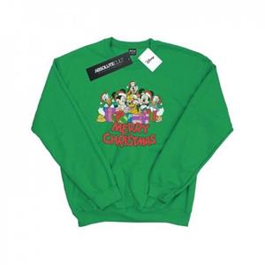Disney Heren Mickey Mouse en vrienden kerstsweater L wit