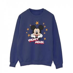 Disney Heren Mickey Mouse Sterren Sweatshirt L wit