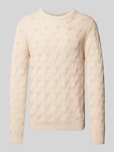 Selected Homme Gebreide pullover met structuurmotief, model 'CALLIS'