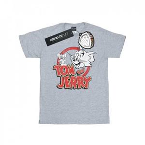 Tom And Jerry Tom en Jerry jongens T-shirt met Distressed logo 12-13 zwart