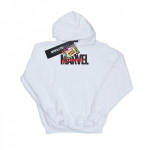 Marvel heren hoodie met rood lettertypelogo M wit