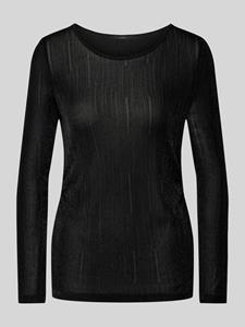 Oui Shirt met lange mouwen in semi-transparant design