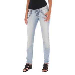 Dames lange gescheurde jeans met smalle zomen 10DB50076 25-USA blauw