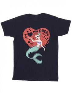 Disney meisjes de kleine zeemeermin Love Daddy katoenen T-shirt 5-6 Years wit