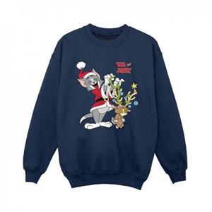 Pertemba FR - Apparel Tom & Jerry jongens kerstrendiersweater 5-6 Years wit