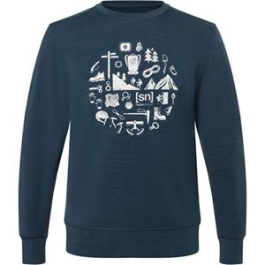 super.natural - Well Equipped Crew - Merinoshirt, blauw