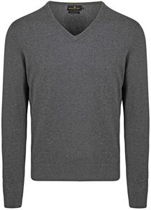 Steppin' Out Pullover V-hals Merinowol Antraciet