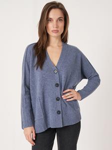 REPEAT cashmere Loose fit vest met zakken