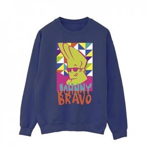 Pertemba FR - Apparel Johnny Bravo Heren Multi Driehoeken Pop Art Sweatshirt L wit