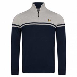 Lyle & Scott Croft Golf Heren Navy/Grijs Sweater