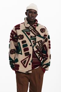 desigual Oversized wollen jas - MATERIAL FINISHES