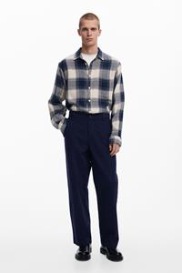 desigual Recht gestructureerde broek - BLUE
