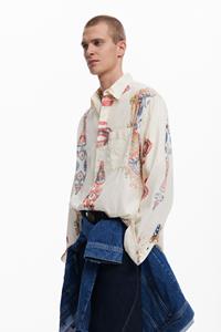 desigual Etnisch overhemd met lange mouwen - WHITE