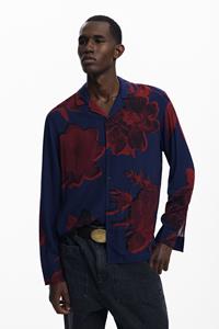 desigual Donker bloemenoverhemd - BLUE