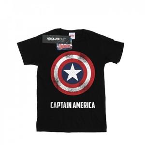 Marvel Boys Captain America Shield tekst T-shirt 5-6 Years wit