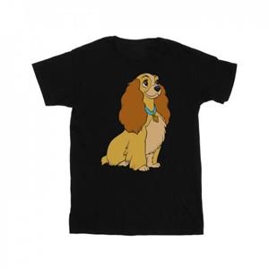 Disney meisjes Lady en de vagebond Lady spaghetti hart katoenen T-shirt 9-11 Years wit