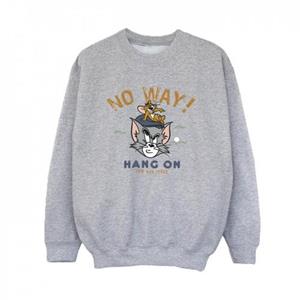 Tom And Jerry Tom en Jerry Boys hangen aan het golfsweatshirt 5-6 Years wit