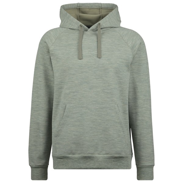 Stoic - MerinoFleece335 MMXX.Lulea Hoody - Merinohoodie, grijs/olijfgroen