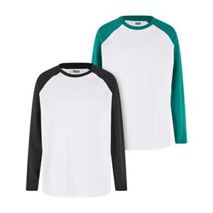 Urban Classics Jongens bio oversized raglan t-shirt met lange mouwen (set van 2)