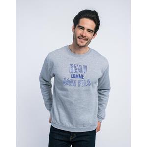 Ma Petite Tribu Herensweater - MOOI ALS MIJN ZOON XS heide grijze kleur