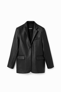 desigual Leatherlook blazer - BLACK