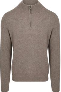 Steppin' Out Half Zip Trui Merinowol Taupe