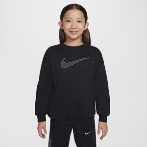 Nike Sportswear Club Fleece oversized sweatshirt voor meisjes - Zwart