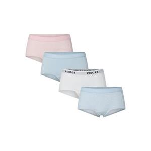 Pieces 4-Pack Dames shorts - Solid - Katoenen dames onderbroek - Multipack - Voordeelverpakking