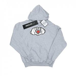 Disney Heren Mickey Mouse hart handen hoodie L wit