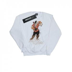 Disney heren schoonheid en het beest Gaston biceps om sweatshirt te sparen XL wit
