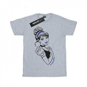 Disney Princess meisjes Assepoester glitter katoenen T-shirt 12-13 wit