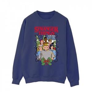 Pertemba FR - Apparel Netflix Heren Stranger Things Kerstposter Sweatshirt L wit