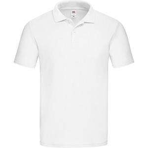 Fruit of the Loom Origineel piqué poloshirt voor heren L wit