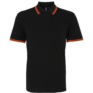Asquith & Fox heren poloshirt met klassieke pasvorm en getipt 3XL koningsblauwe kleur/wit