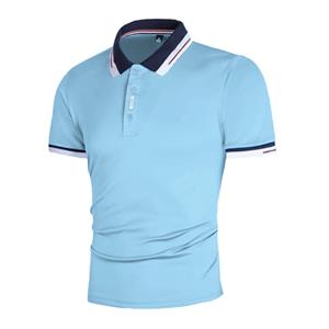 MAO MAO DIAN Herenpoloshirts met korte mouwen, normale pasvorm, ademend piqué, casual effen top M wit