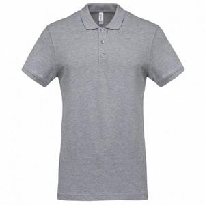 Kariban heren piqué poloshirt M grijs
