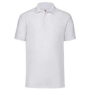Fruit of the Loom Mens 65/35 Polycotton Pique Polo Shirt XXL wit