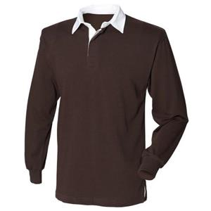 Front Row sportrugbyshirt met lange mouwen voor heren L Vloot