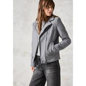 cecil Bikerjack in wollen look