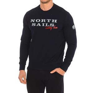 BlackPrice Heren sweatshirt met lange mouwen en ronde hals 9022970 S blauw