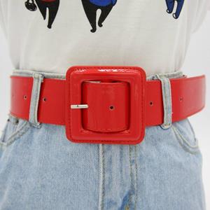 CoGo Zomermode Vrouwelijke Riemen Nieuwe Designer Patent Lederen Tailleband Taille Afdichting Brede Rode Naald Gesp Dames Casual Jurk Riem 103cm wit