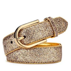 Weihexin Mode Vrouwen Glitter Goud Lederen Riem Vrouwelijke Zilveren Taille Riem Hoge Kwaliteit Buikband Ceinture Femme 95 CM goud