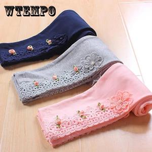WTEMPO Meisjes leggings Lente en herfst modellen Kinderbroeken Stretchbroeken Buitenkleding Slanke Koreaanse broeken 150 grijs